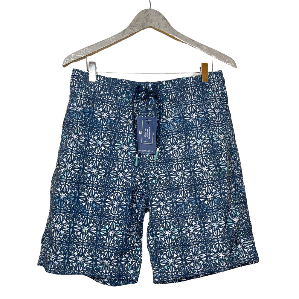 Fat Face Mens Swim Trunks Camber Beach Print Size Small NWT